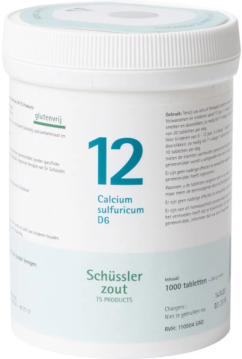 Pfluger Schüssler Zout 12 Calcium Sulfuricum D6