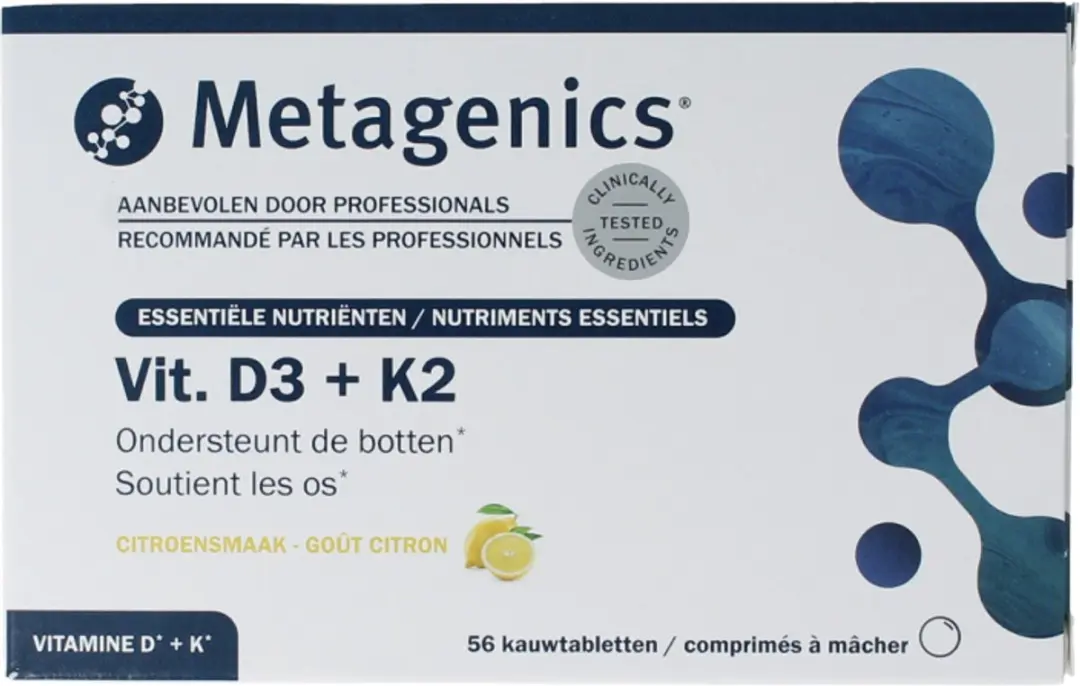 Metagenics Vitamine D3+K2 NFD Kauwtabletten