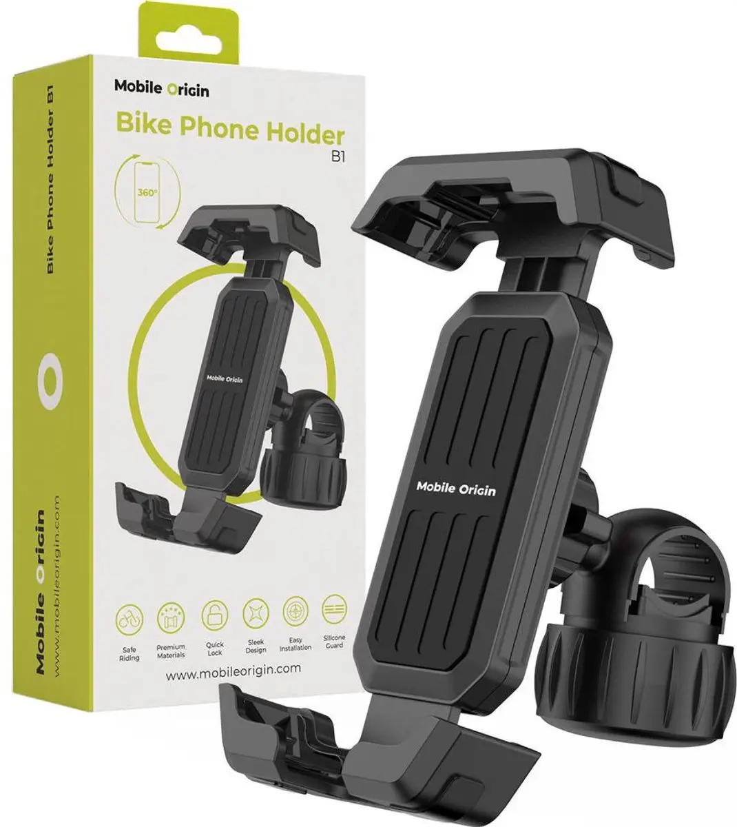 Mobile Origin Fietstelefoonhouder B1, Zwart