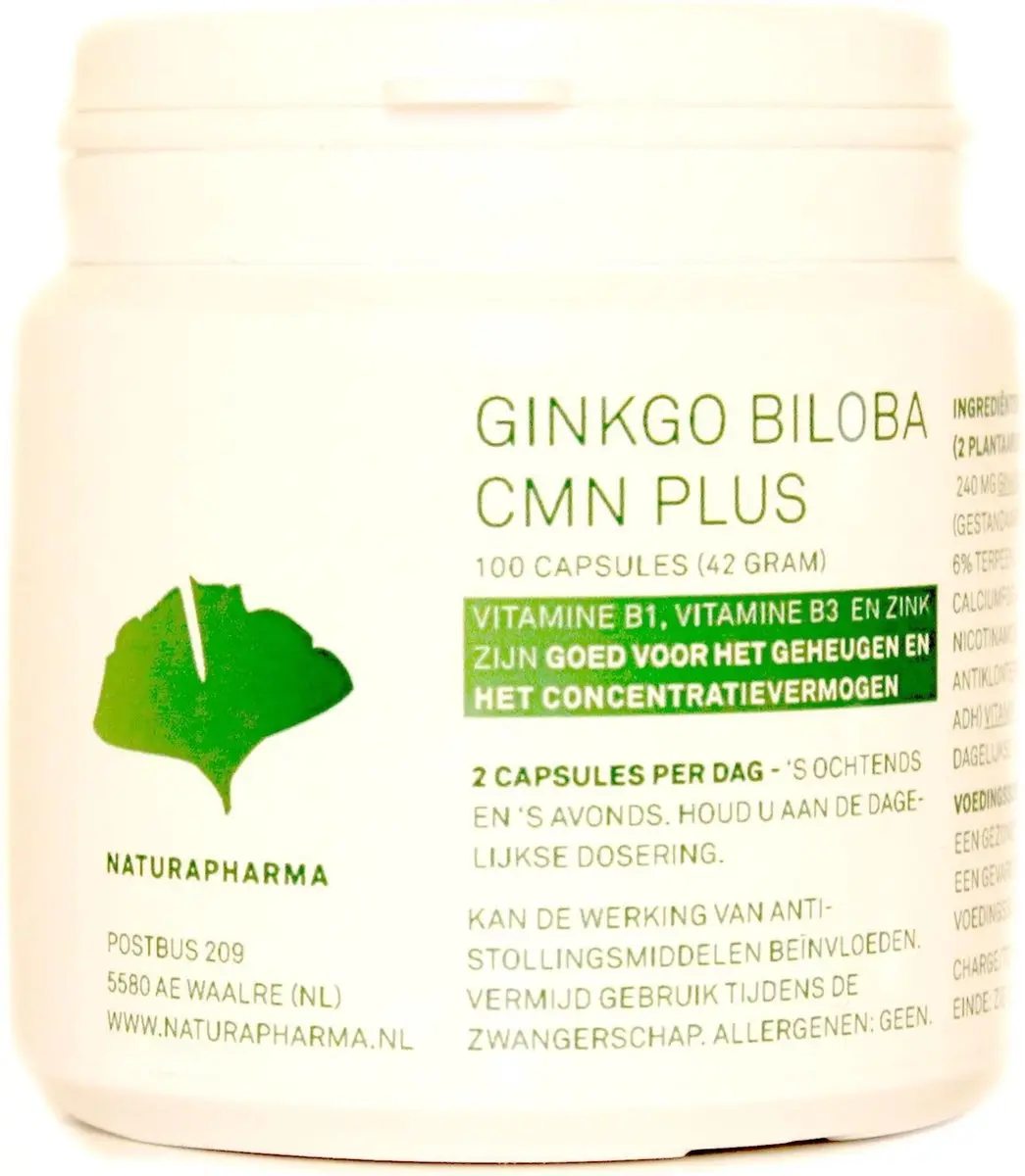 Naturapharma Ginkgo Biloba V-capsules 100 Stuks