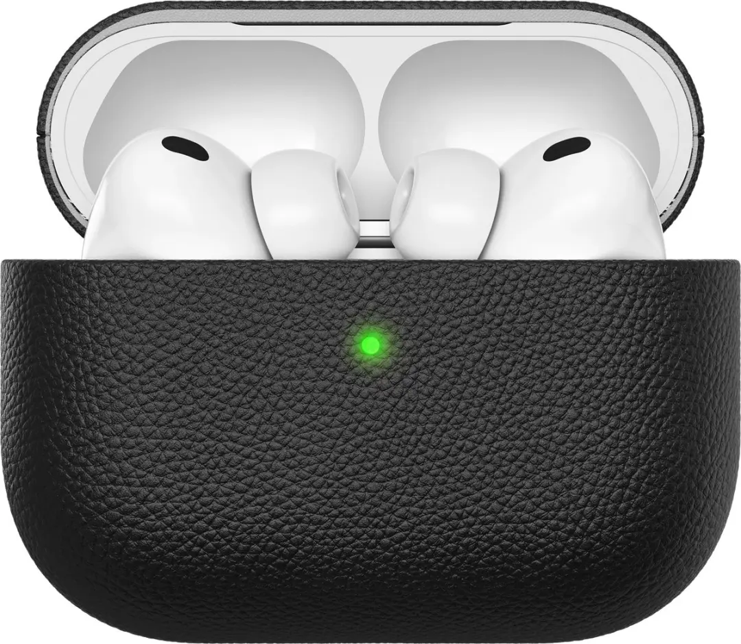 KeyBudz Artisan Lederen Hoesje AirPods Pro 3 - Zwart - afbeelding 5 van 6