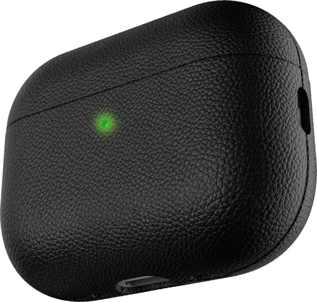 KeyBudz Artisan Lederen Hoesje AirPods Pro 3 - Zwart - afbeelding 2 van 6