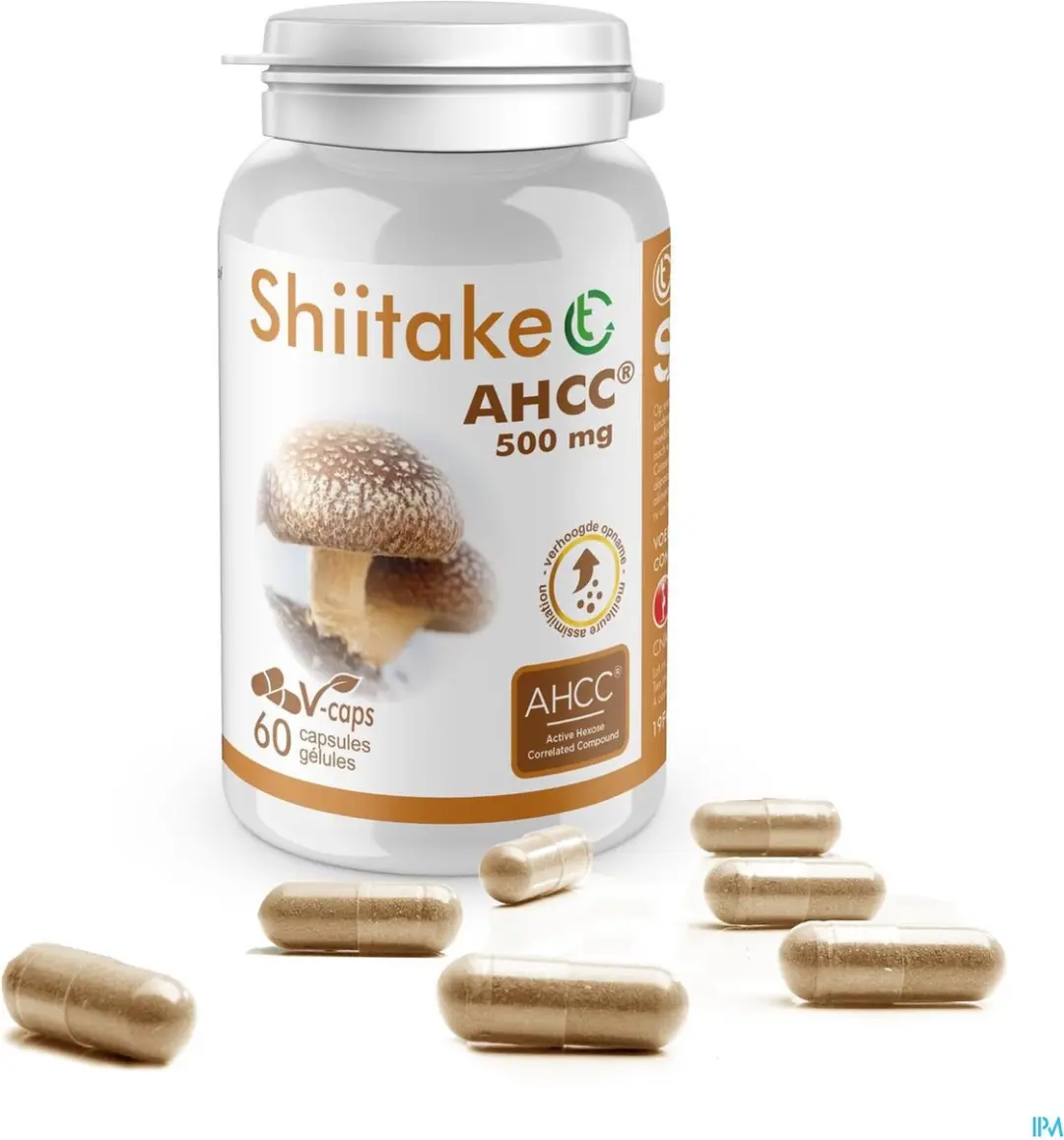 Soria Natural Shiitake AHCC 500mg - 60 Capsules - afbeelding 4 van 5