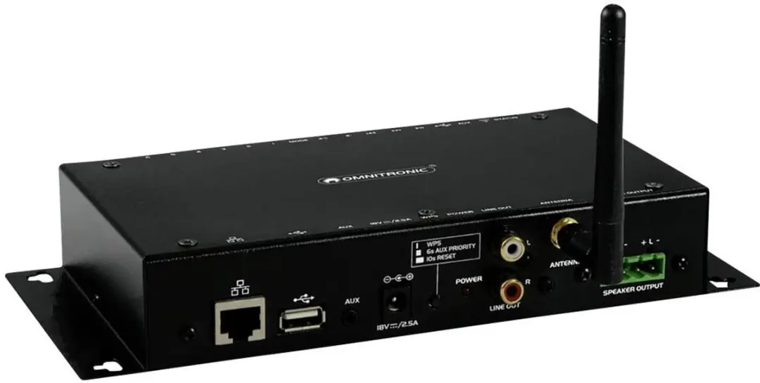 Omnitronic CIA-40WIFI 2.0 Stereoversterker 2x25W - Zwart - afbeelding 3 van 4