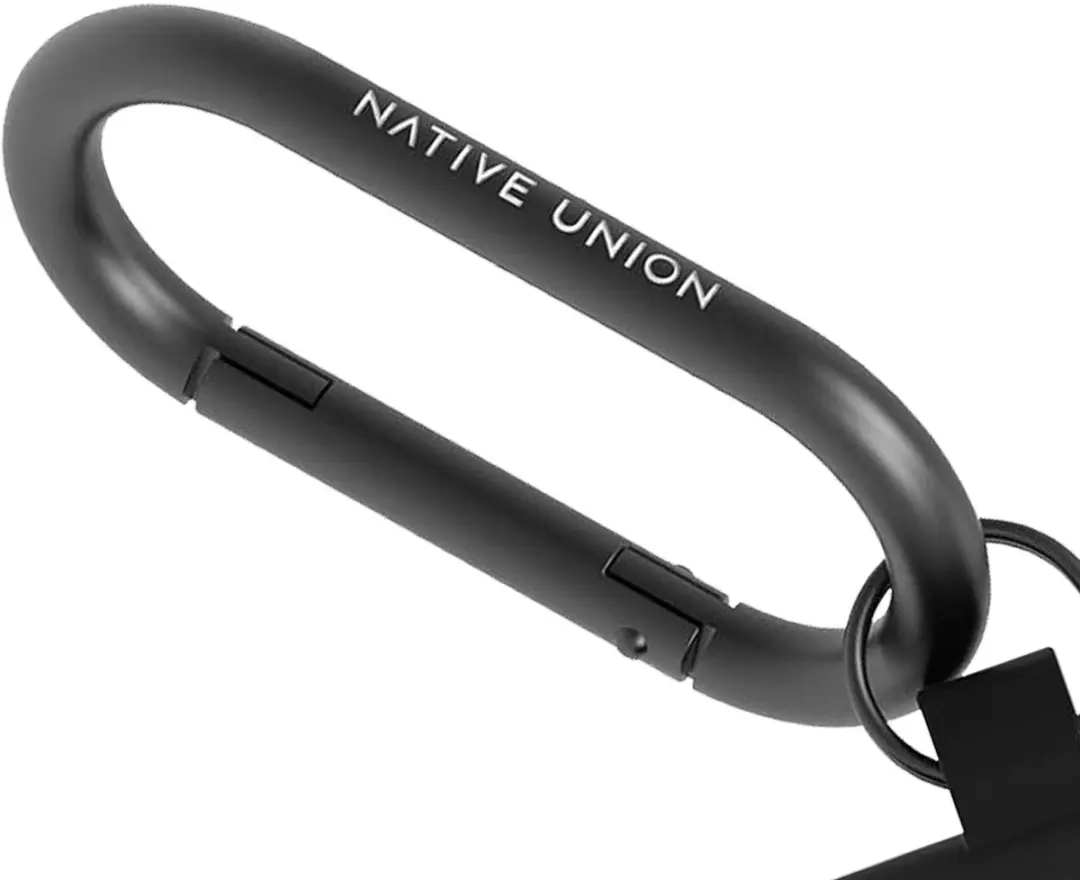 Native Union Roam Hoesje AirPods Pro 2 - Siliconen met metalen bevestiging - Zwart