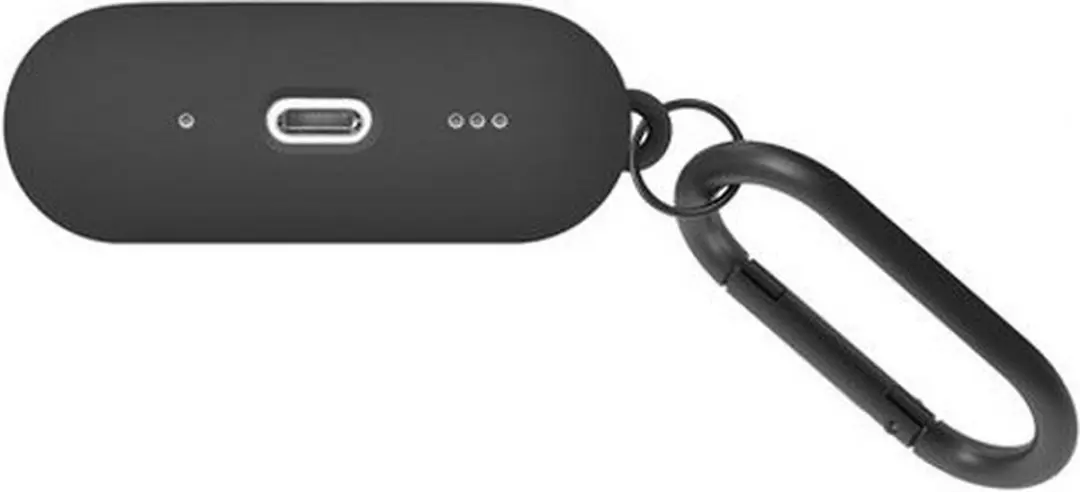 Native Union Roam Hoesje AirPods Pro 2 - Siliconen met metalen bevestiging - Zwart