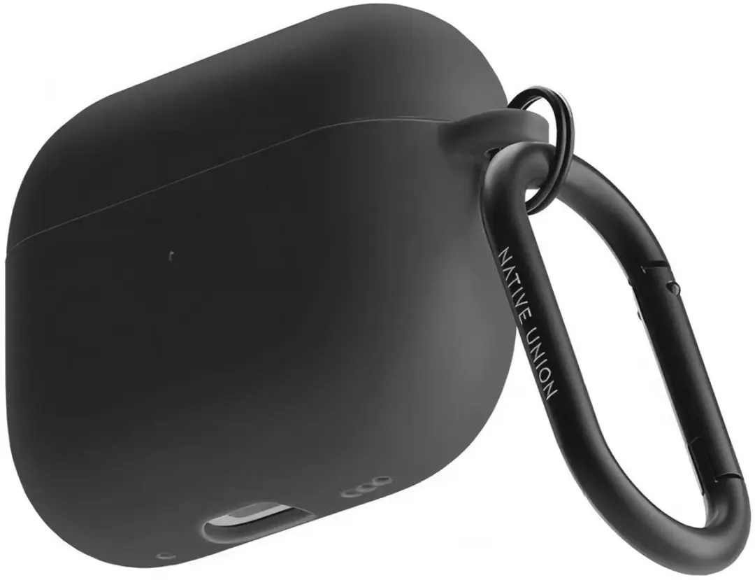 Native Union Roam Hoesje AirPods Pro 2 - Siliconen met metalen bevestiging - Zwart