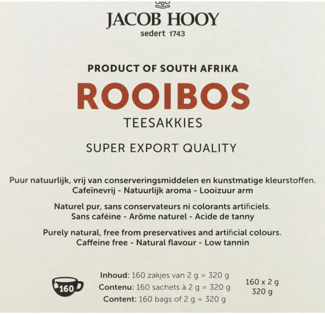Jacob Hooy Rooibosthee Jubileum Doos - 160 Zakjes - afbeelding 3 van 6