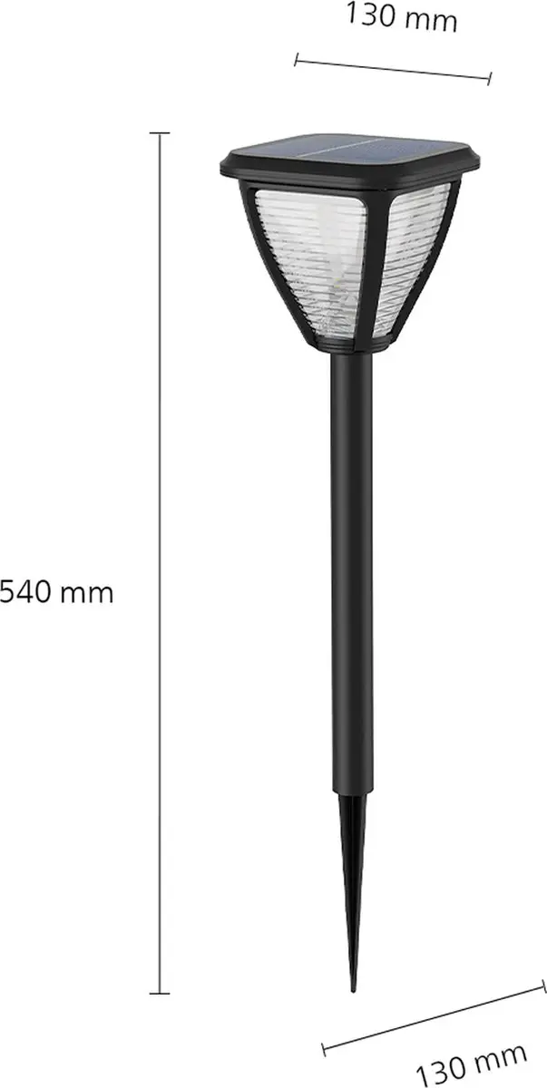 Philips Vapora Sokkellamp Zwart - 1x1.5W - afbeelding 4 van 6