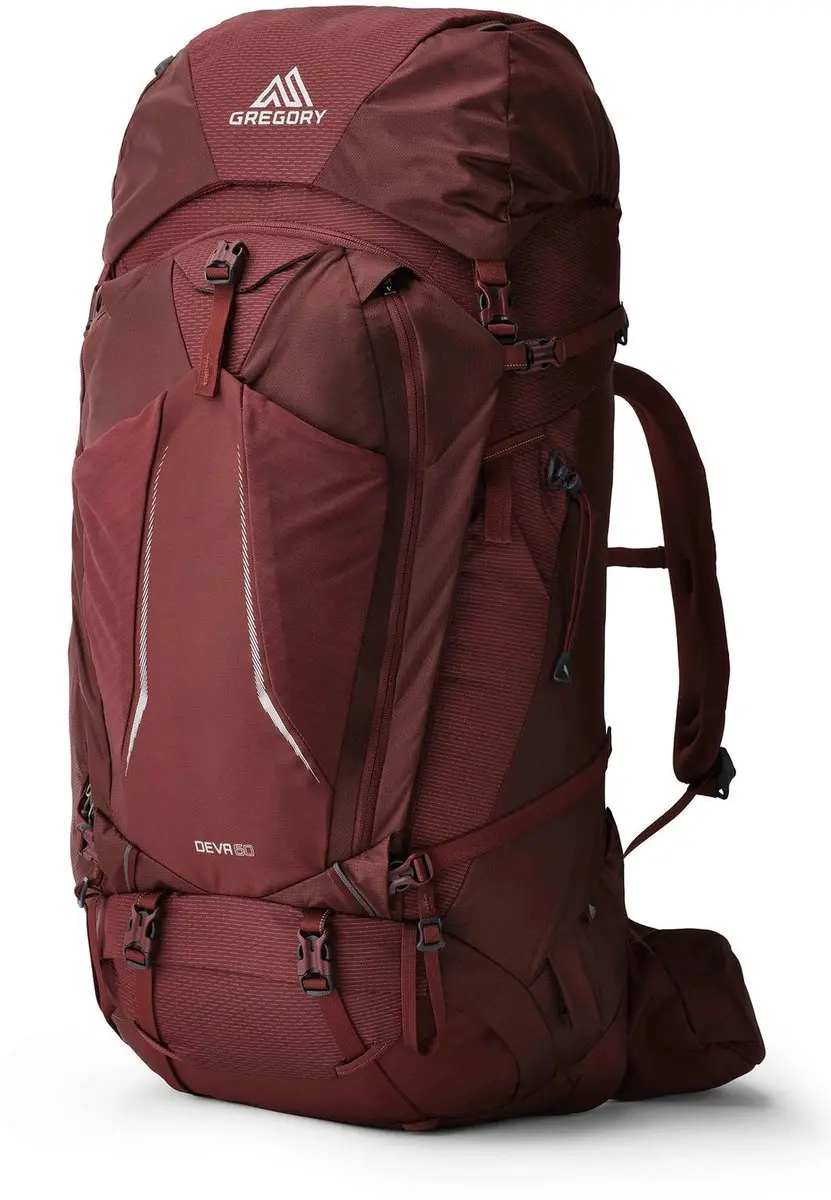 GREGORY trekkingrugzak rugzak Deva 60 Backpack Garnet Red donkerrood