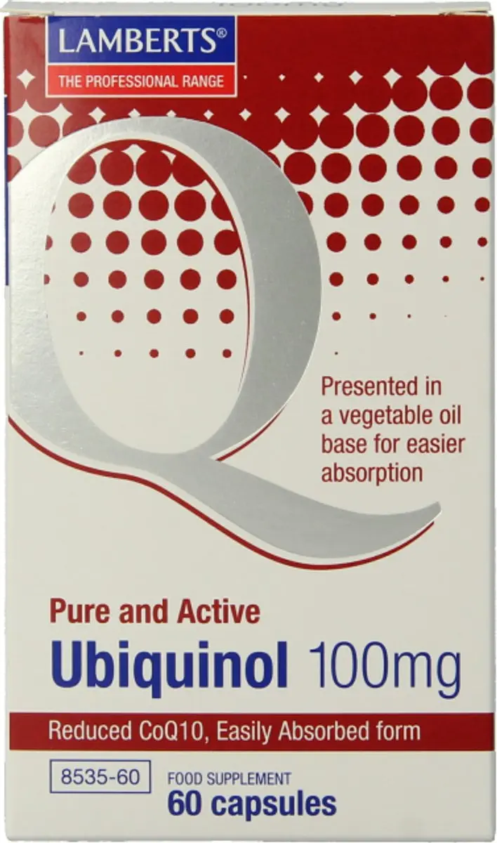 Lamberts Co-Enzym Q10 100mg Ubiquinol 60 Capsules - afbeelding 6 van 6