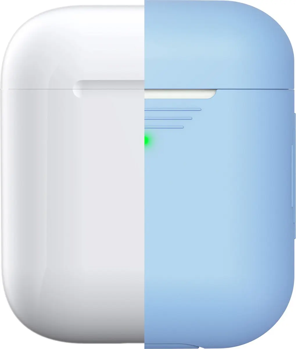 KeyBudz Elevate Silicone Case Apple AirPods 1/2 - KEY05794 - Lichtblauw - afbeelding 5 van 6