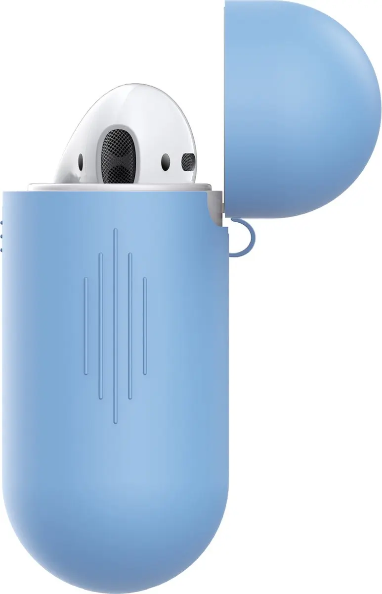 KeyBudz Elevate Silicone Case Apple AirPods 1/2 - KEY05794 - Lichtblauw - afbeelding 2 van 6