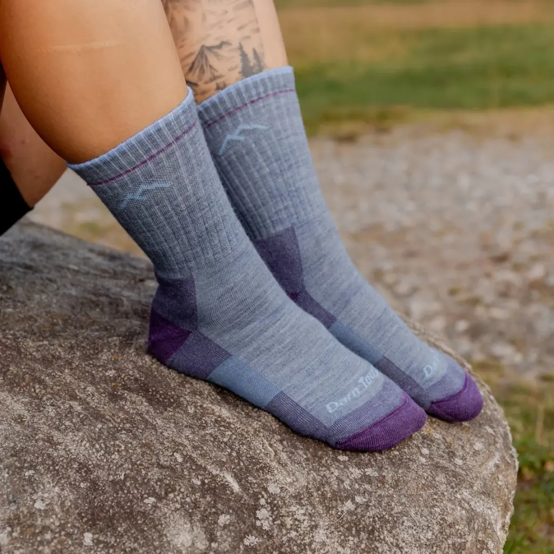 Darn Tough Hiker Micro Crew Midweight Merinowol Sokken - Light Denim - afbeelding 2 van 6