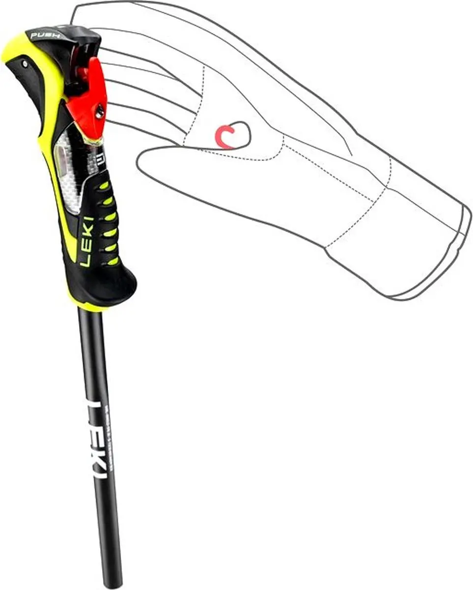 LEKI Airfoil 3D Ski Stokken 120cm - Wit-Multicolour - afbeelding 5 van 6