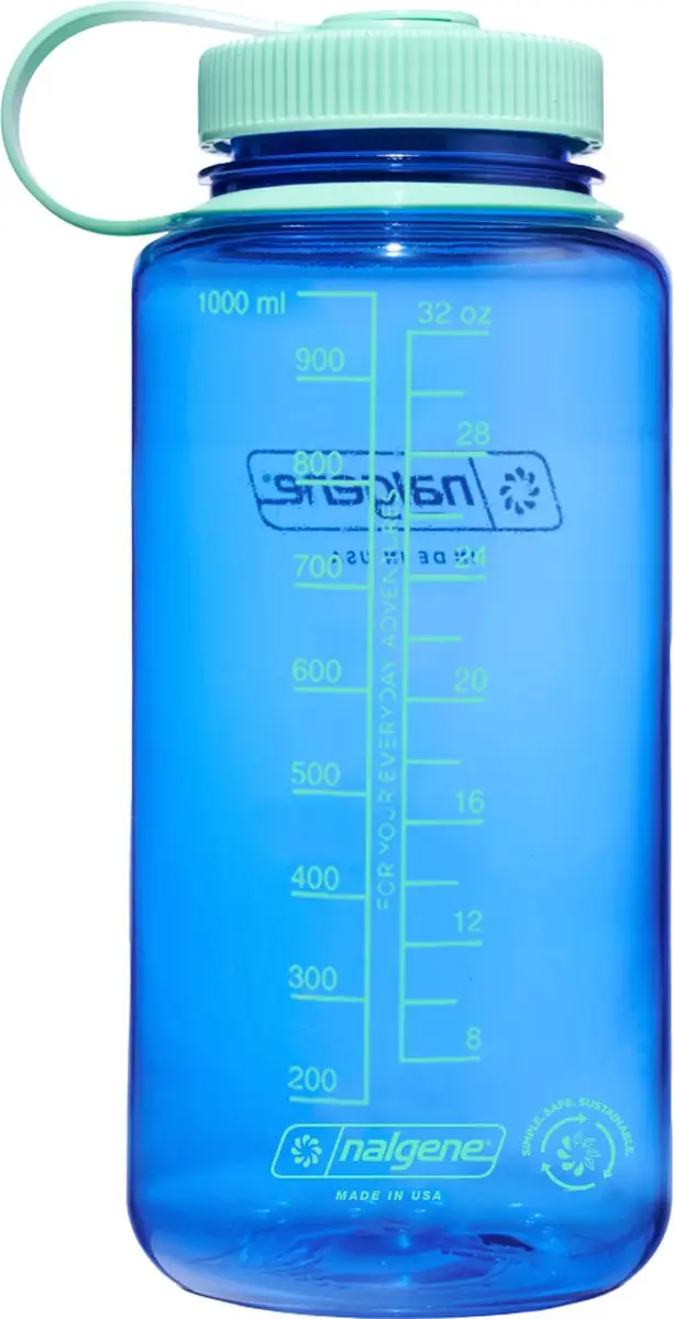Nalgene Wide-Mouth N2020-5632 Drinkfles 1L - Cornflower Blue - afbeelding 2 van 6