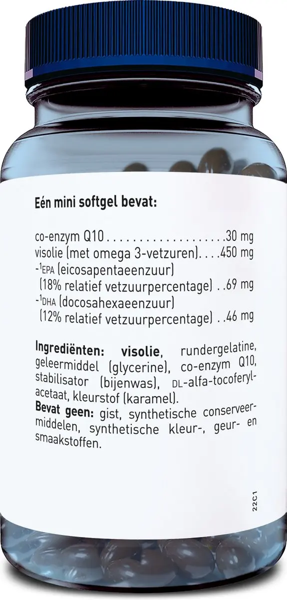 Orthica Co-Enzym Q10-30 60 Mini Softgels - afbeelding 3 van 4