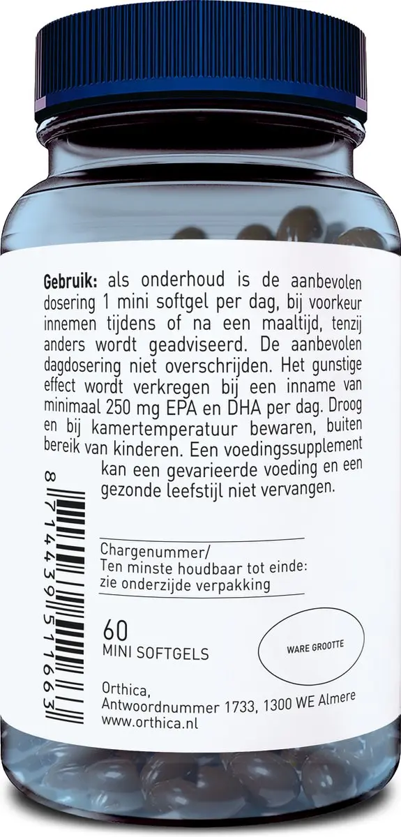 Orthica Co-Enzym Q10-30 60 Mini Softgels - afbeelding 2 van 4