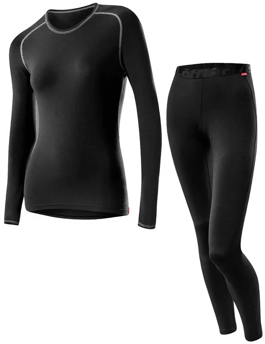 Löffler Thermoset Dames 2-delig M - Zwart