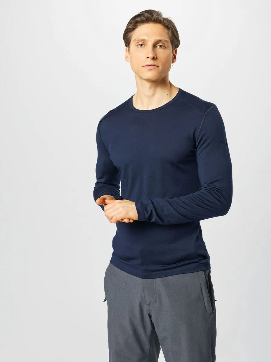 Icebreaker Men's Oasis Long Sleeve Crewe - M - Midnight Navy