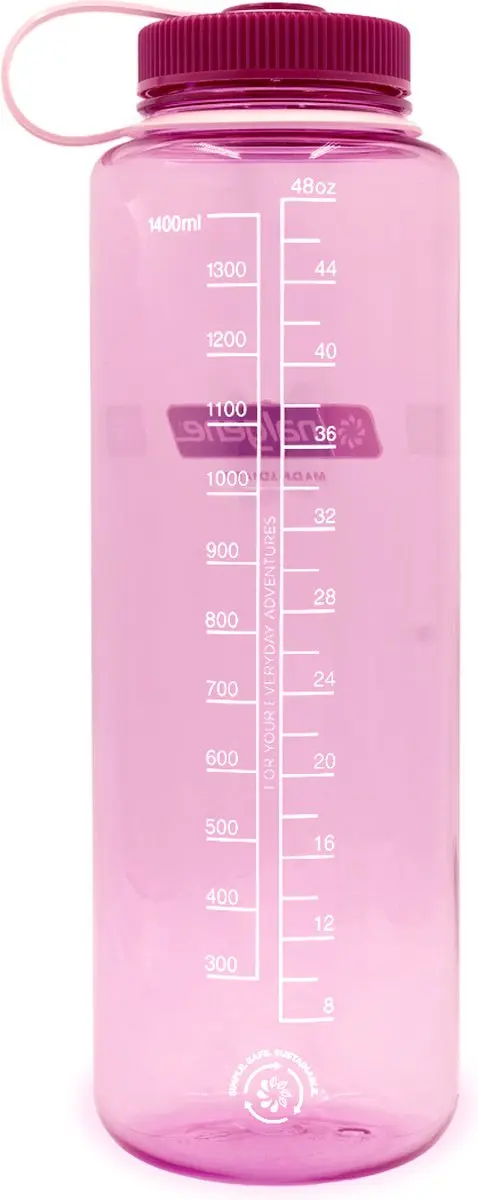 Nalgene Wide Mouth Fles 1500ml - Aubergine - afbeelding 2 van 3