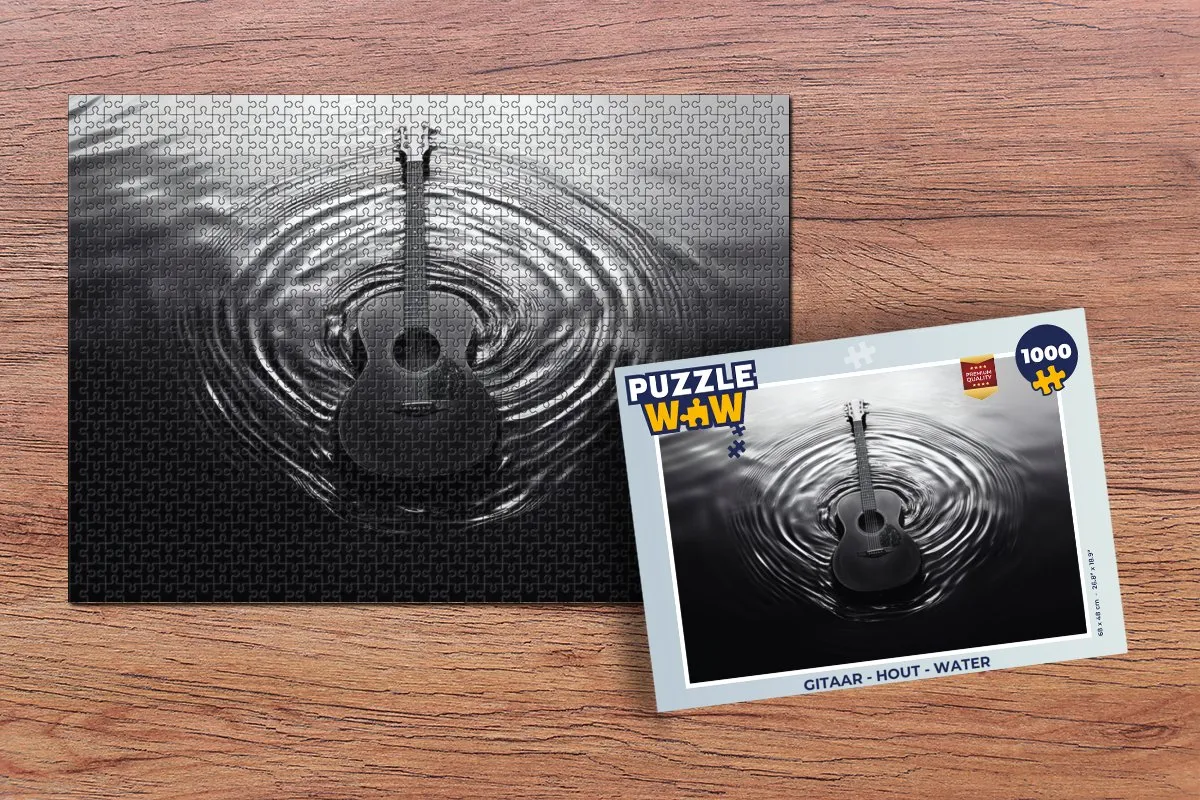 PuzzleWow Gitaar Legpuzzel 1000 Stuks - Water