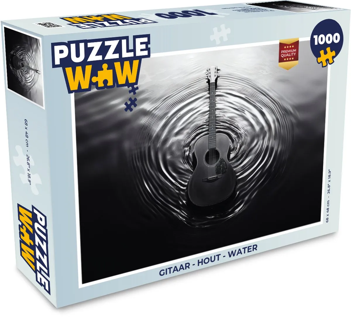 PuzzleWow Gitaar Legpuzzel 1000 Stuks - Water