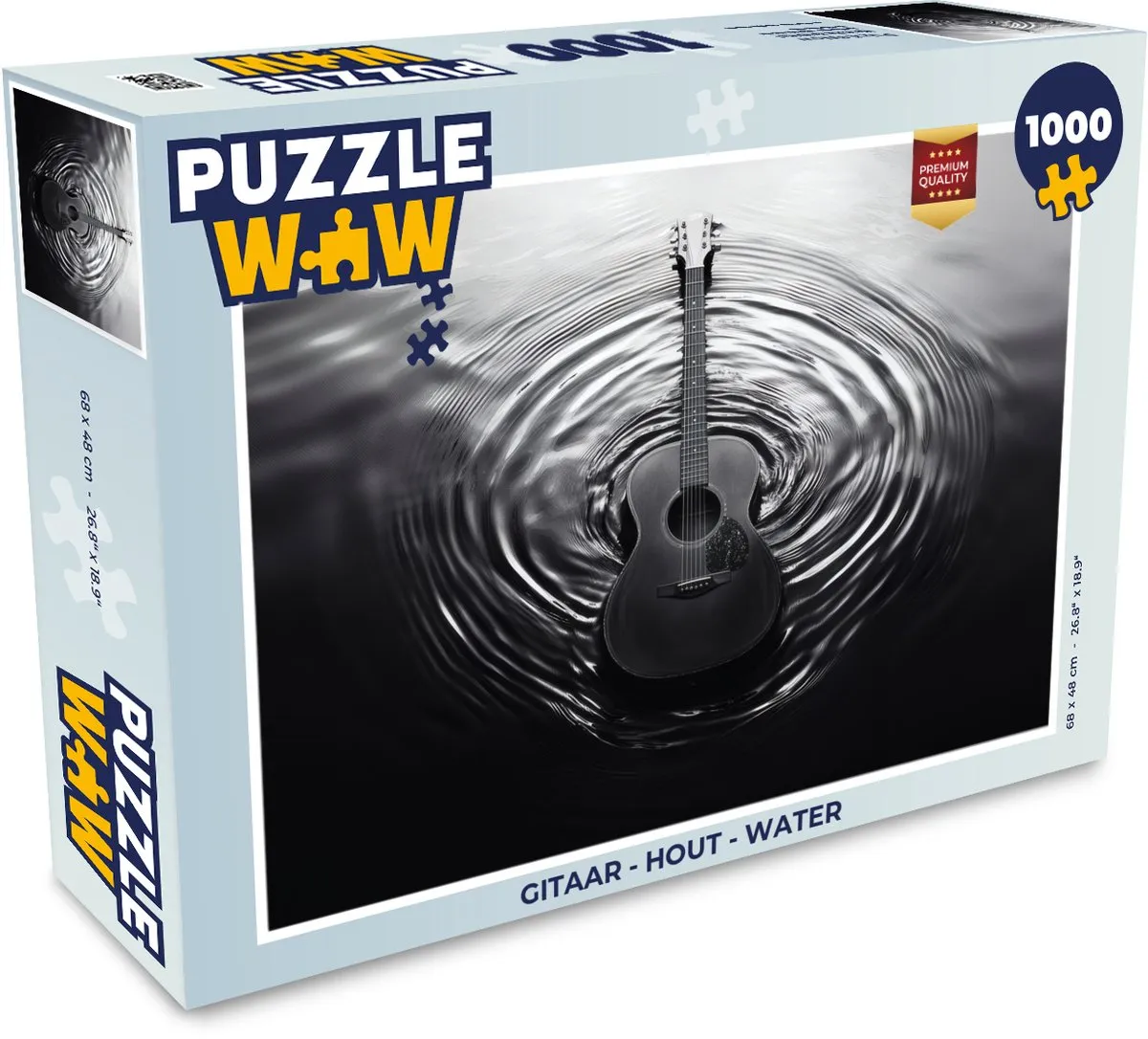 PuzzleWow Gitaar Legpuzzel 1000 Stuks - Water