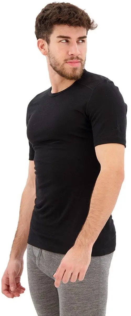 Icebreaker Oasis SS Crew Short Sleeve Heren - XL - Zwart