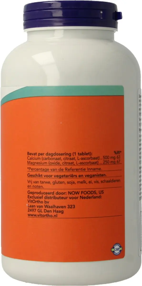 Now Foods Calcium & Magnesium 250 Tabletten
