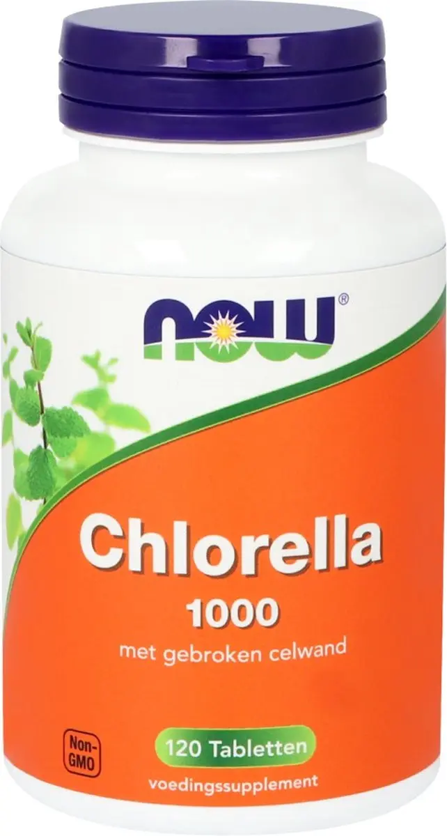 Now Foods Chlorella 1000mg - 120 Tabletten - afbeelding 4 van 5