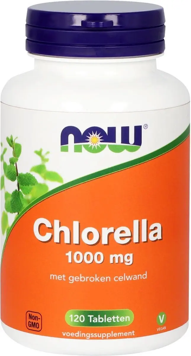 Now Foods Chlorella 1000mg - 120 Tabletten - afbeelding 3 van 5