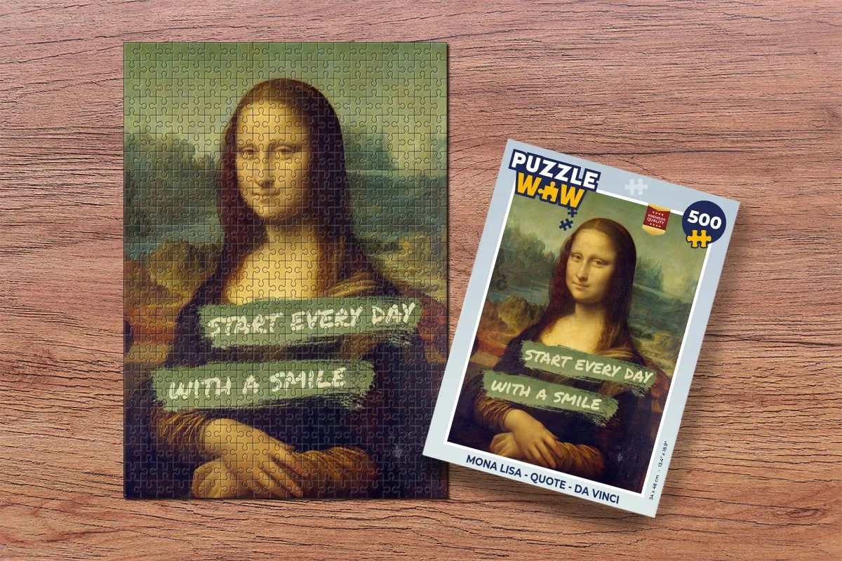 PuzzleWow Mona Lisa Legpuzzel 500 Stuks - Multicolor