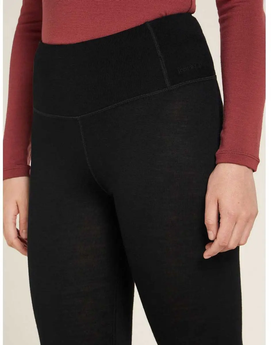 Icebreaker Merino 260 Tech High Rise Thermobroek Dames - XL - Zwart