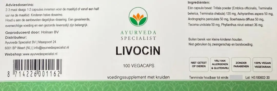 Holisan Livocin 100 Capsules - 100mg