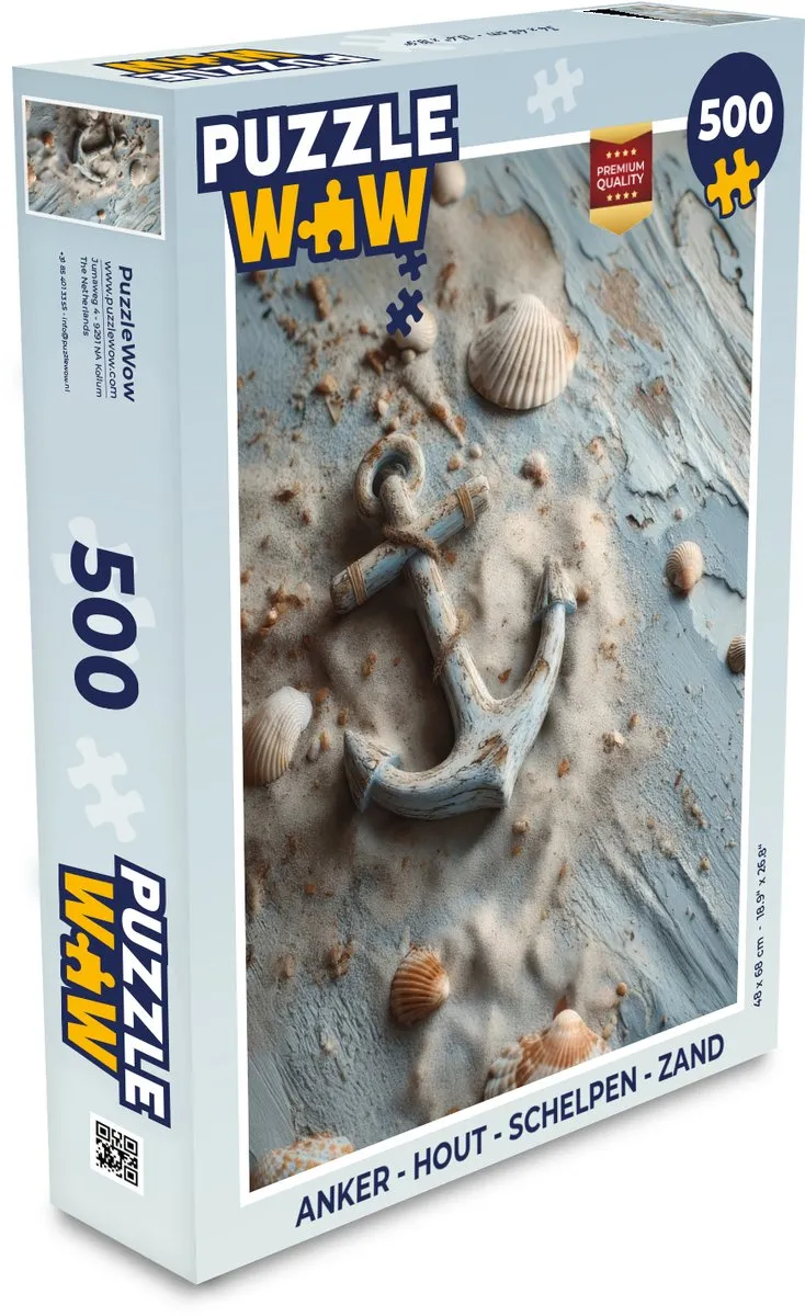 PuzzleWow Legpuzzel 500 Stuks - Anker Thema