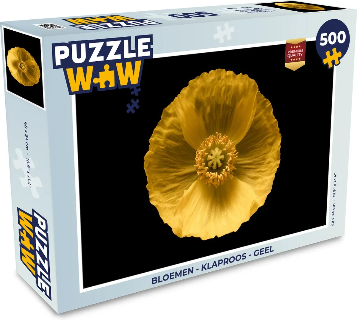 PuzzleWow Bloemen Klaproos Legpuzzel 500 Stuks - Multicolor