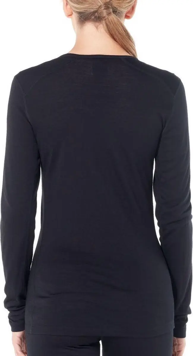 Icebreaker Women’s 200 Oasis LS Scoop - Zwart - afbeelding 6 van 6