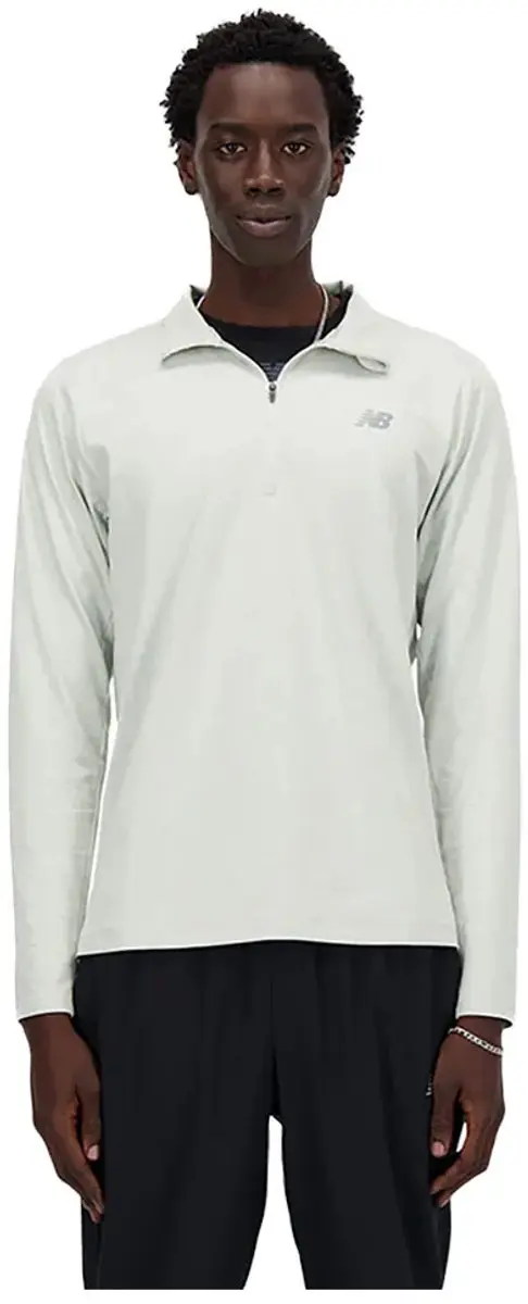 New Balance Space Dye 1/4 Zip Heren Sporttrui - XXL - Atletic Grey - afbeelding 5 van 6