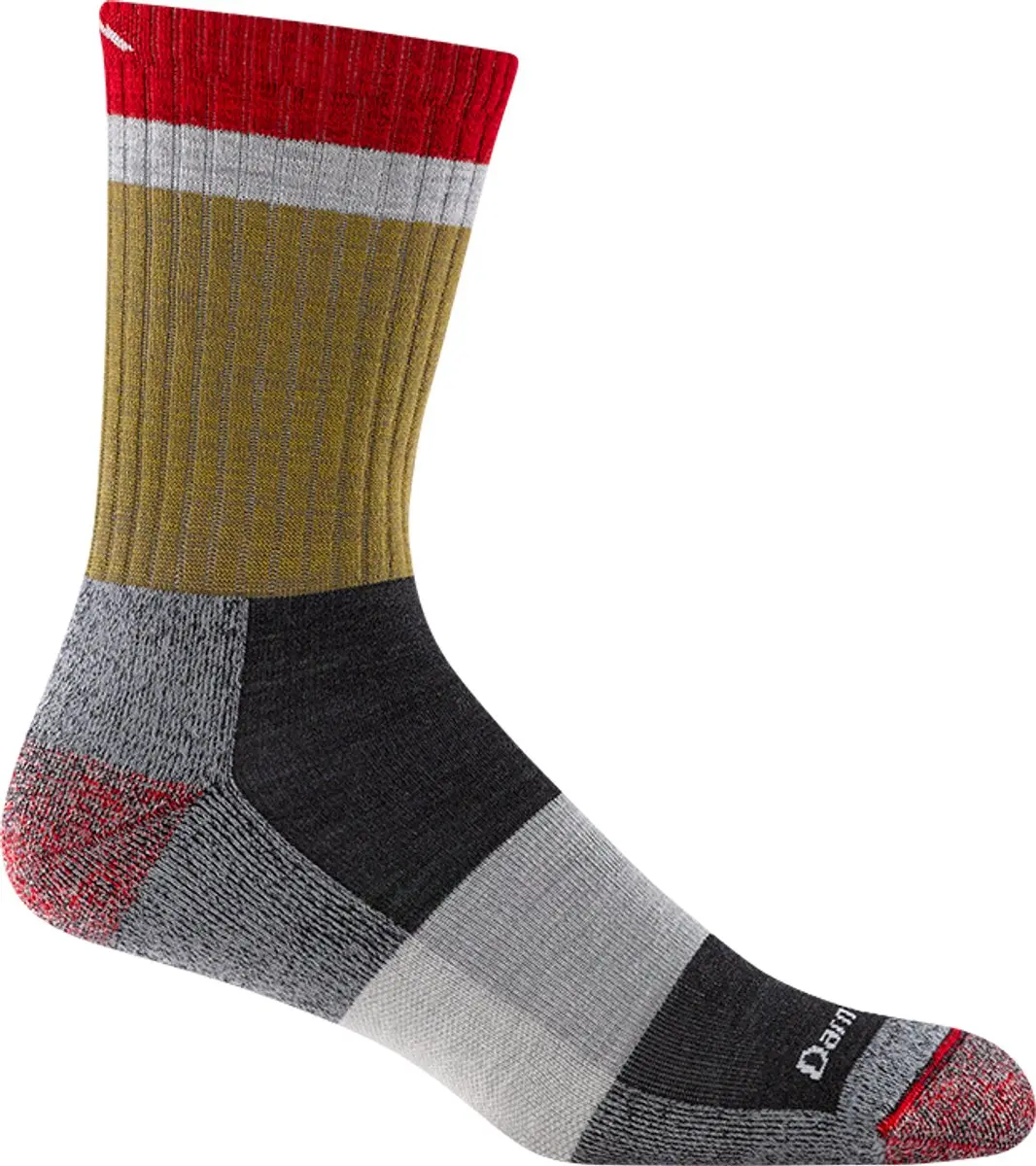 Darn Tough Heady Stripe Micro Crew Merinowol Sokken - Ash - afbeelding 4 van 6
