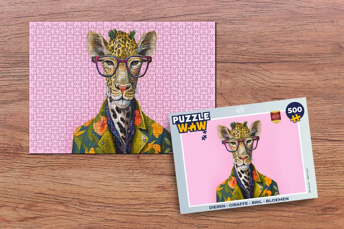 PuzzleWow Legpuzzel Dieren 500 Stuks - Multicolor