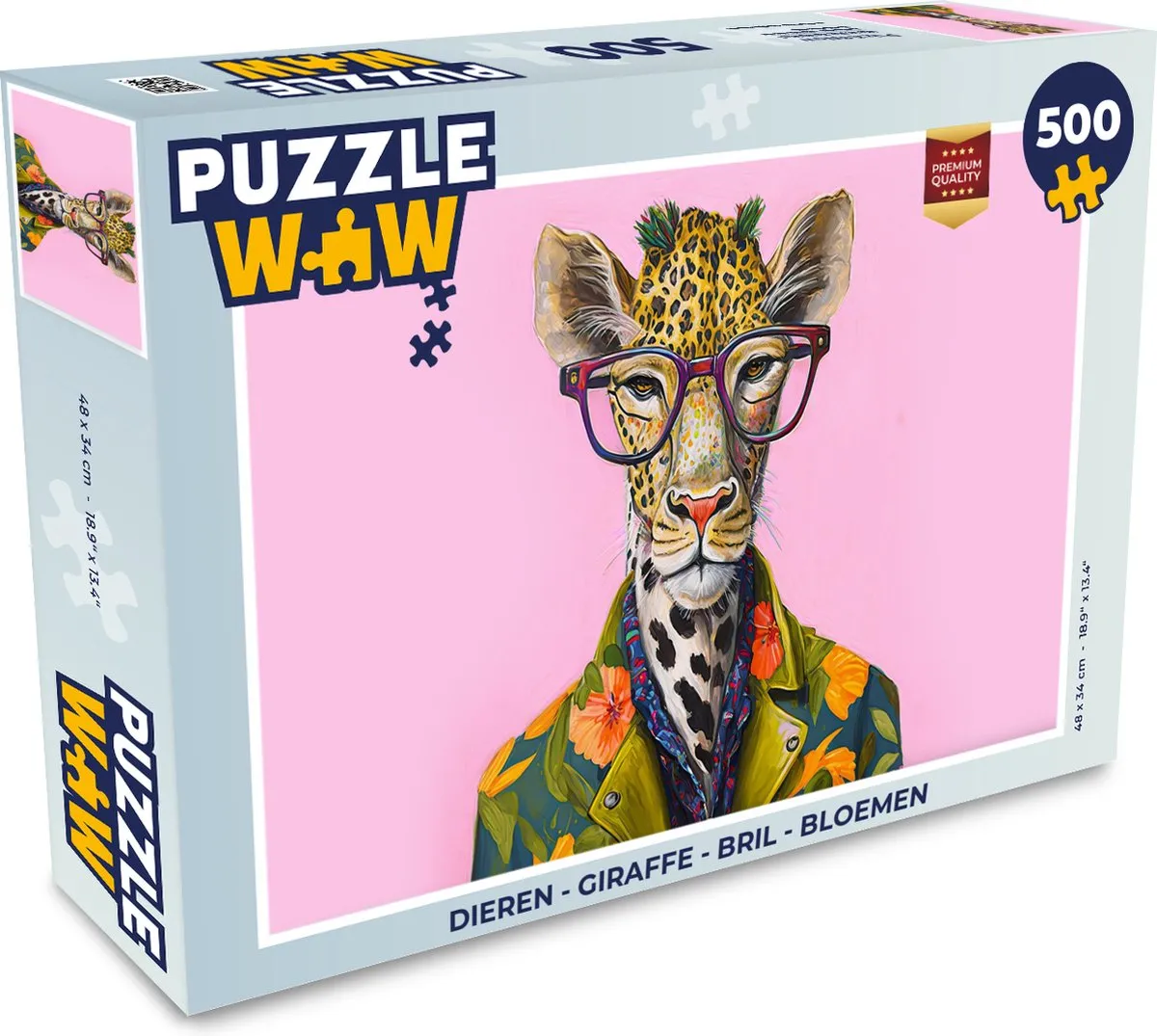 PuzzleWow Legpuzzel Dieren 500 Stuks - Multicolor