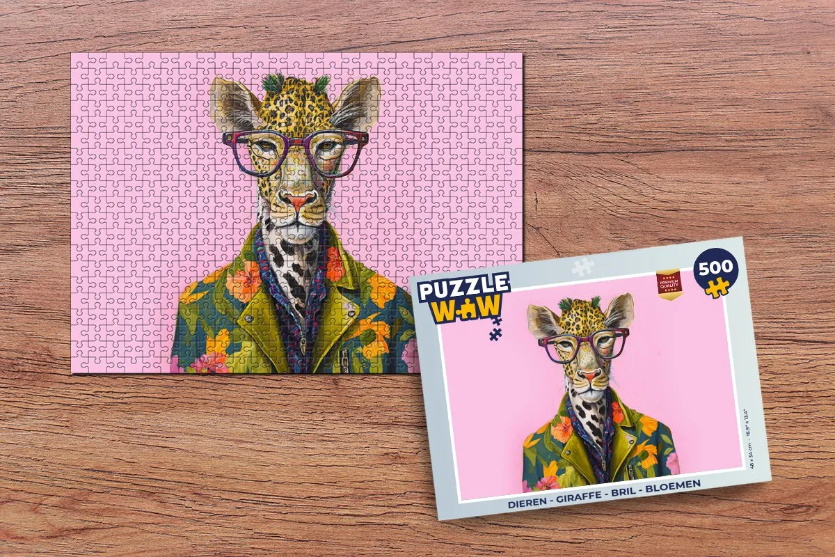 PuzzleWow Legpuzzel Dieren 500 Stuks - Multicolor