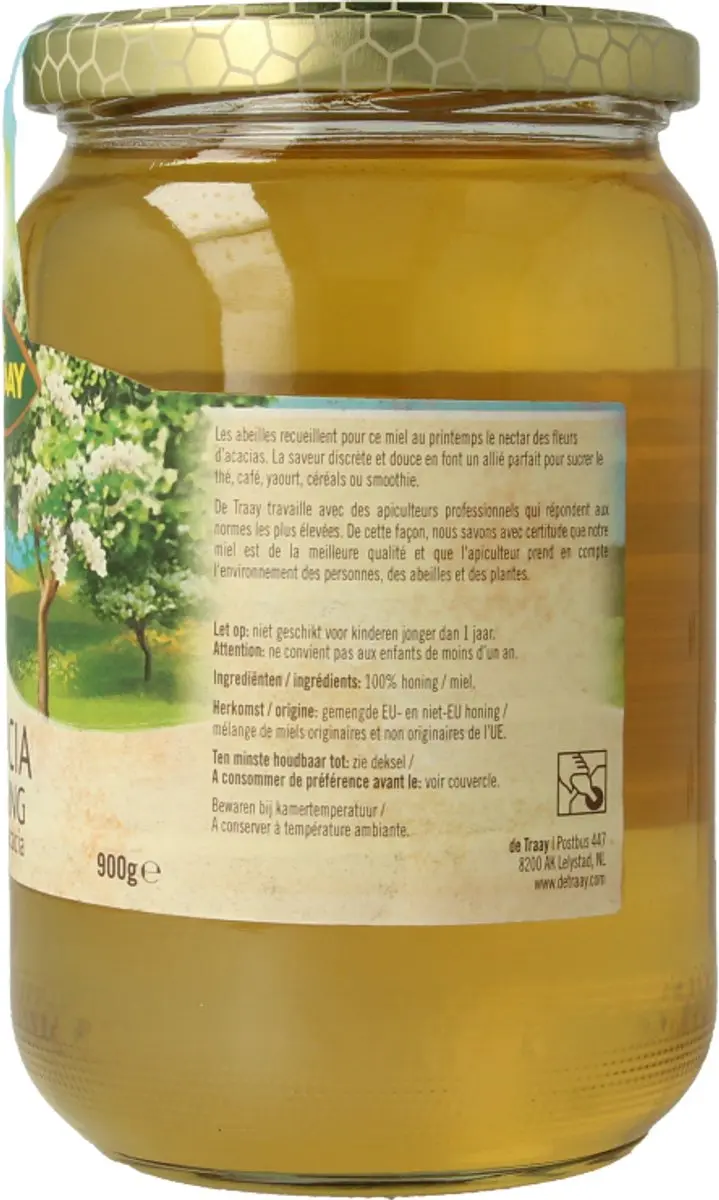 De Traay Acacia Honing 900g - afbeelding 3 van 6
