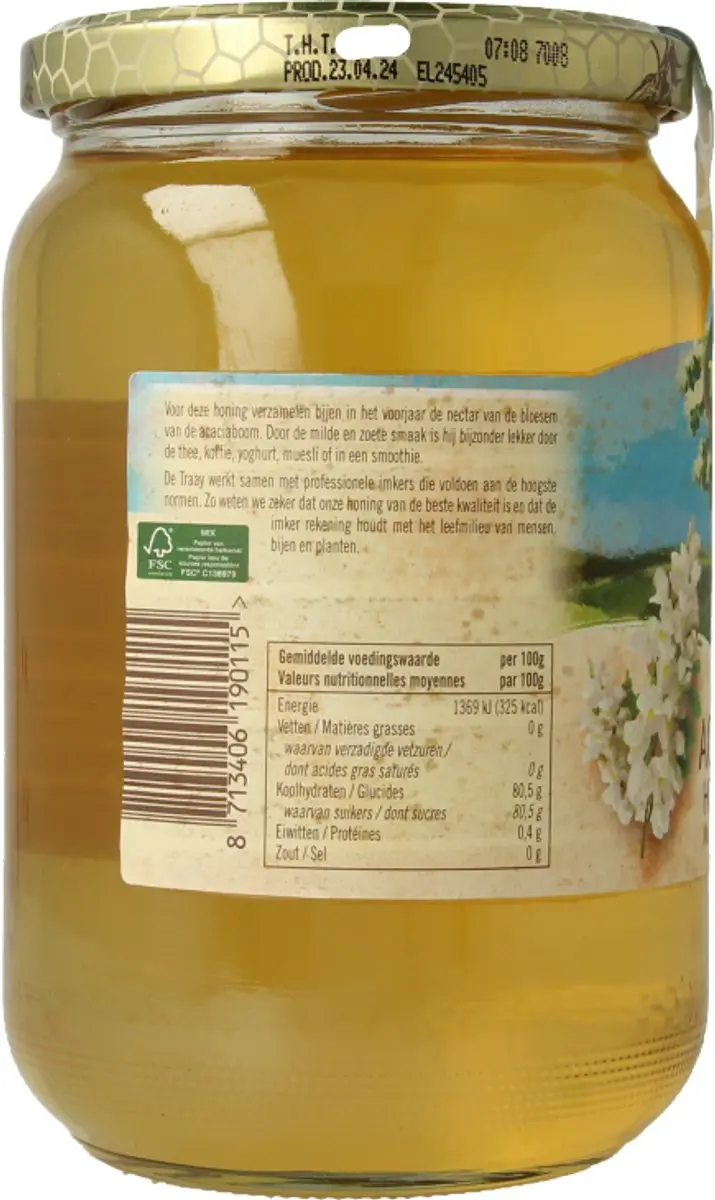 De Traay Acacia Honing 900g - afbeelding 4 van 6