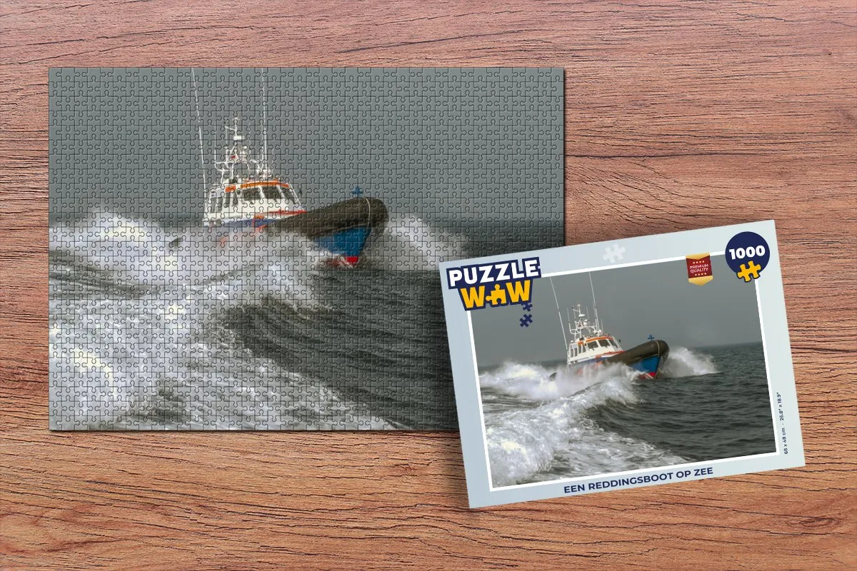 PuzzleWow Legpuzzel Reddingsboot 1000 Stuks - Multicolor