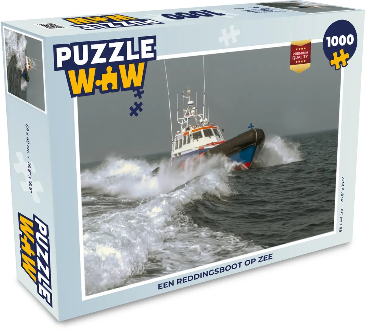 PuzzleWow Legpuzzel Reddingsboot 1000 Stuks - Multicolor