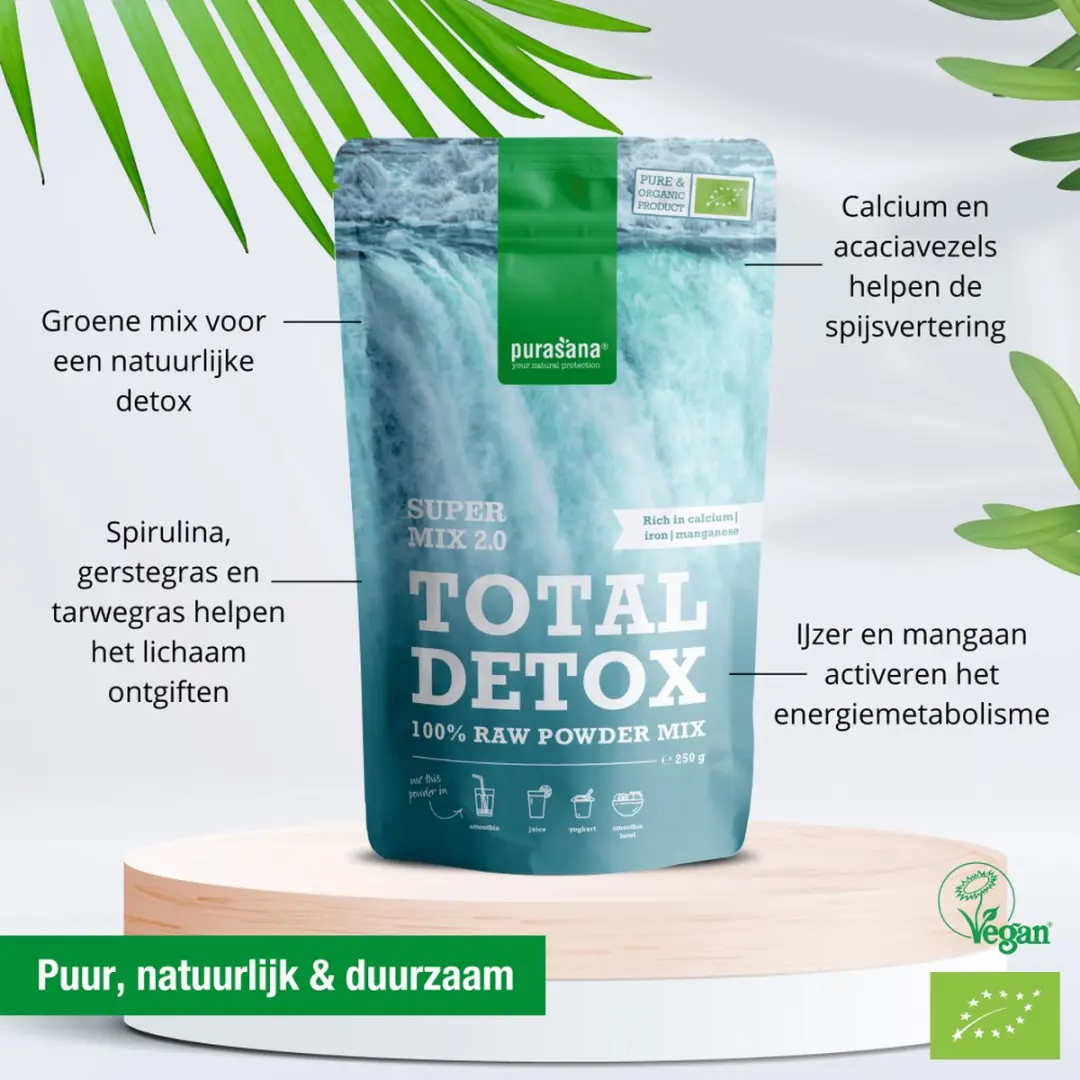 Purasana Total Detox Mix 2.0 Vegan Bio 250g - afbeelding 5 van 6