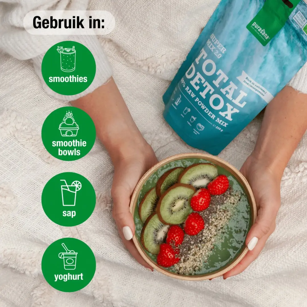 Purasana Total Detox Mix 2.0 Vegan Bio 250g - afbeelding 4 van 6