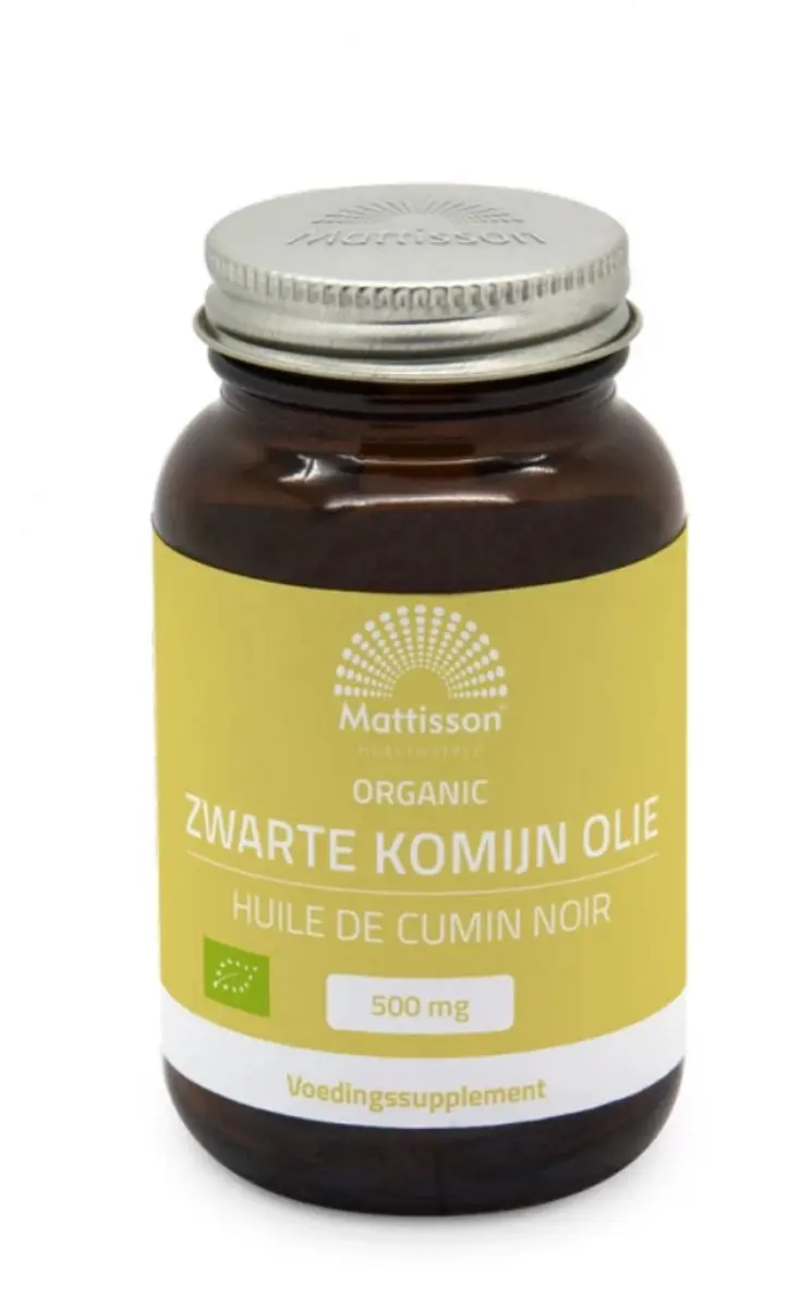 Mattisson Biologische Zwarte Komijnolie 500mg - 90 Capsules